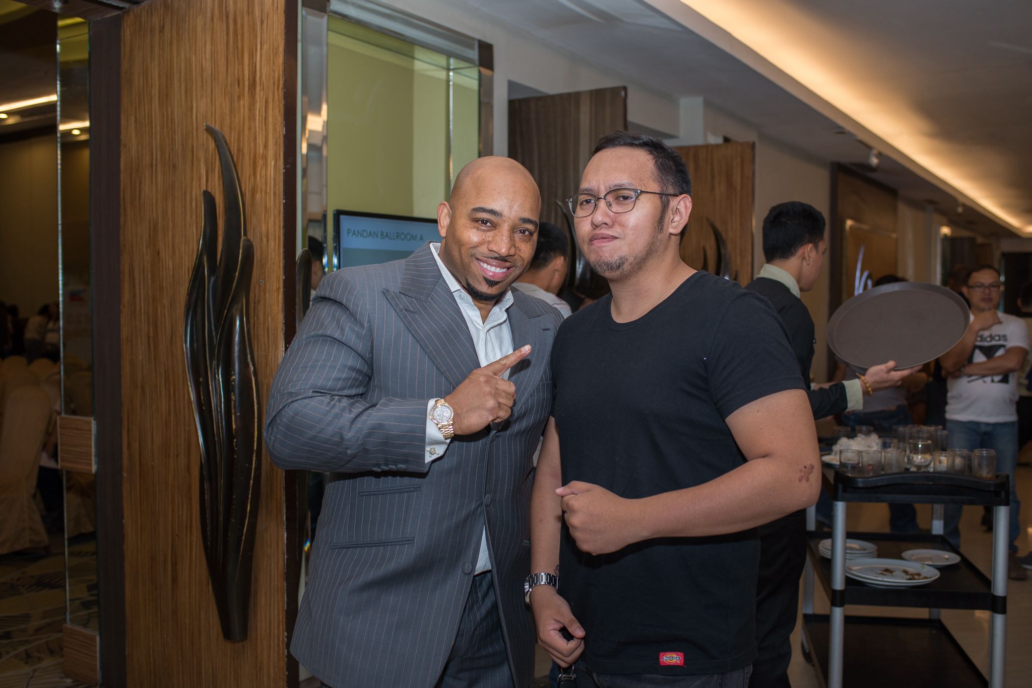 Anthony with a colleague