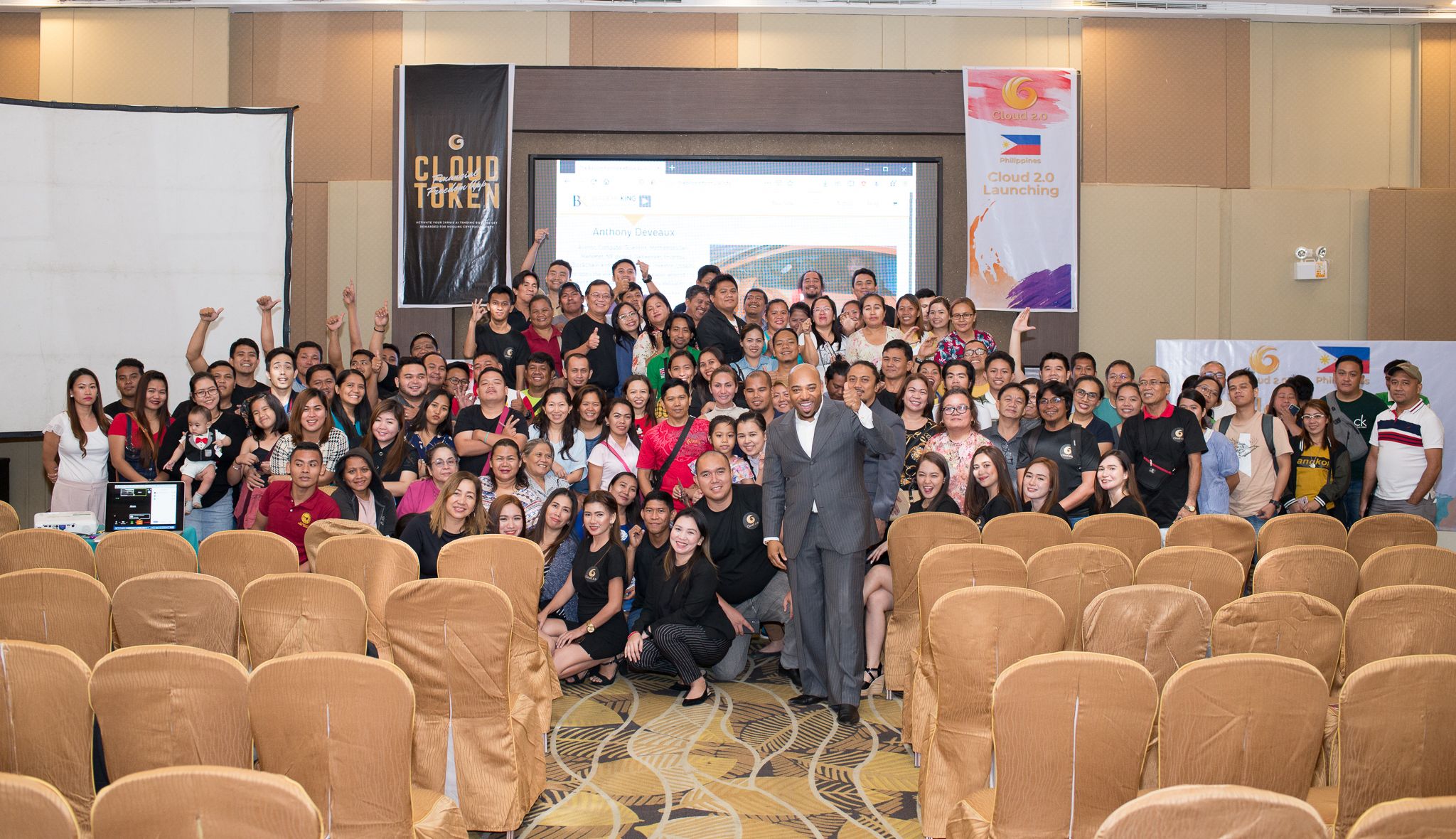 Anthony with attendees at an event